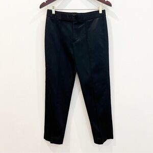 Ralph Lauren Womens Satin Pants 2 Black Straight Leg Ankle Career Party Designer